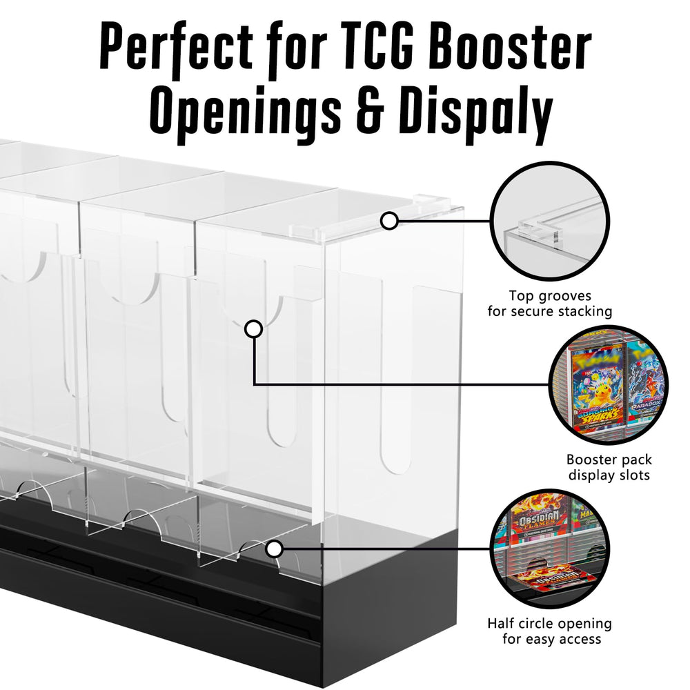 Botyboty front-access dispenser design enables quick pack grabs during gameplay.