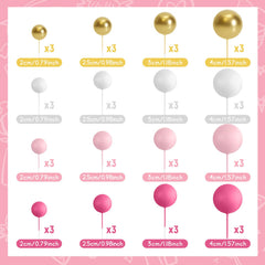 BOUBONI ball cake topper pink adds cheerful color to cupcakes