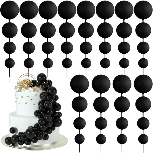 BOUBONI ball topper 2cm black for precise cake decoration and elegant presentation.