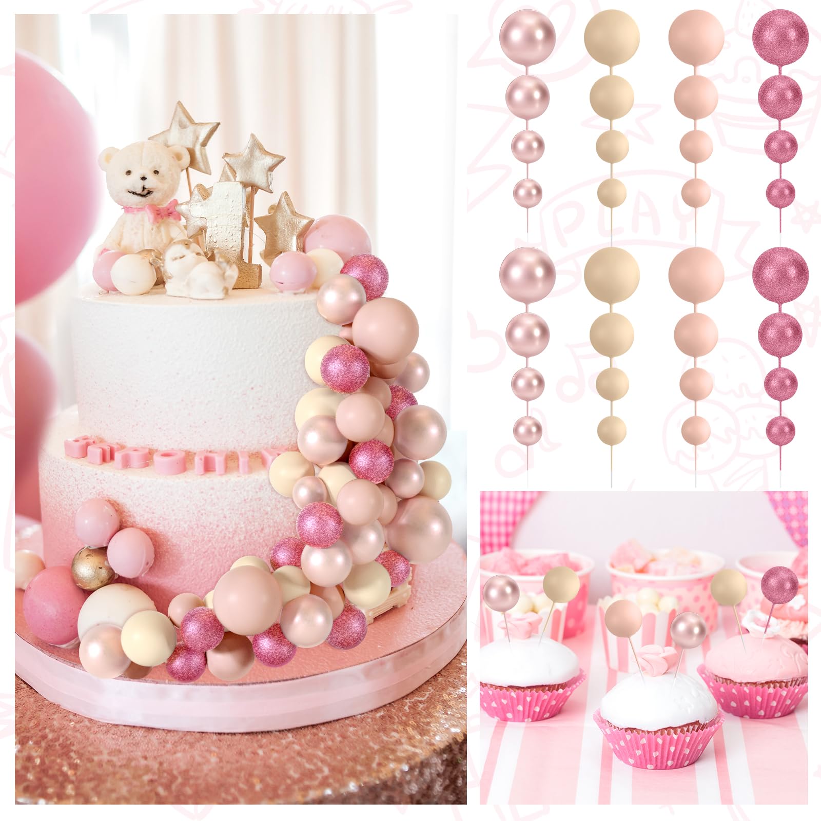 BOUBONI apricot ball toppers provide cheerful color to desserts