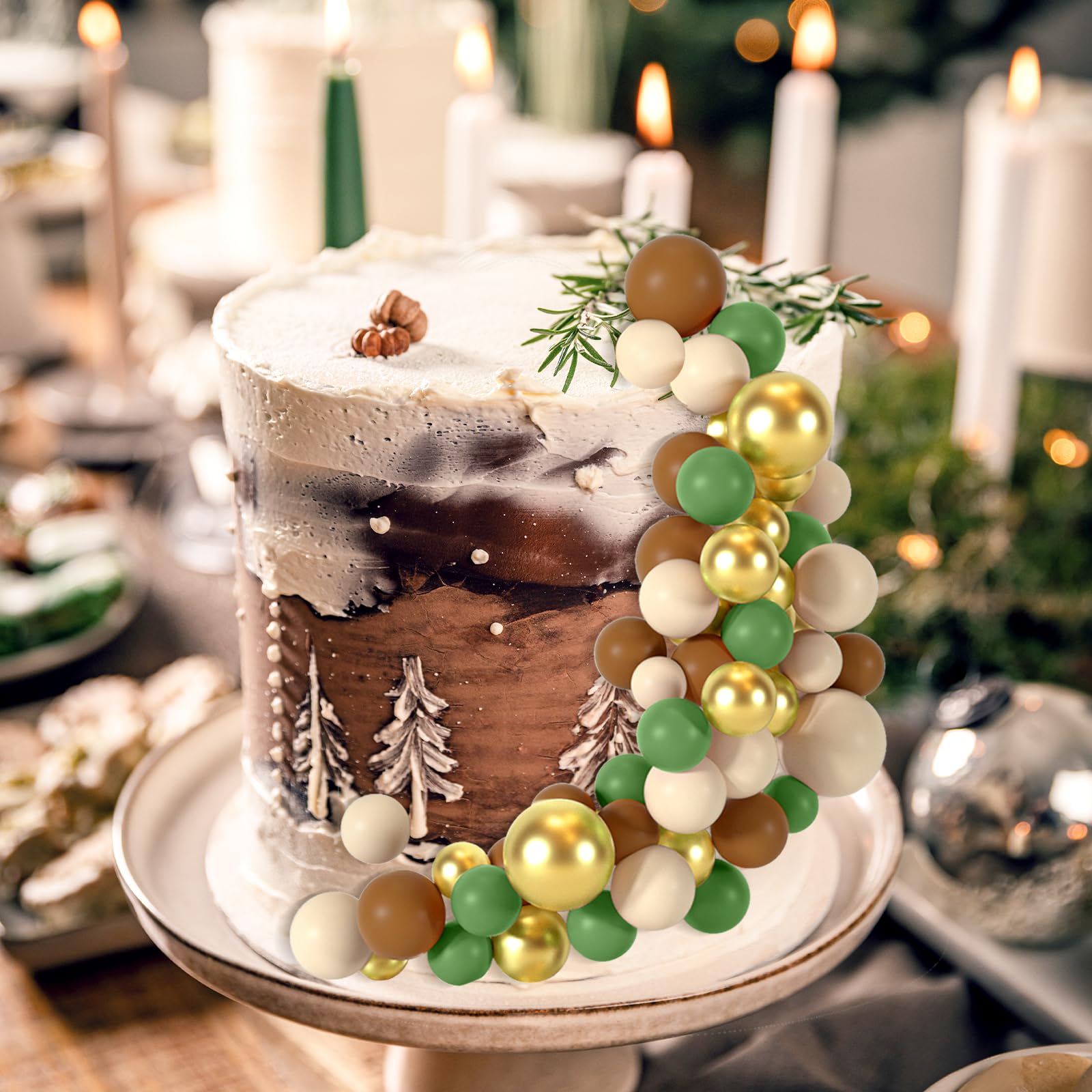 BOUBONI toppers on cake demonstrating varied sizes for layered decor