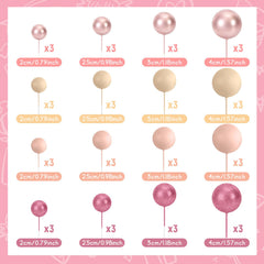 BOUBONI rose gold ball toppers add elegant wedding cake accents
