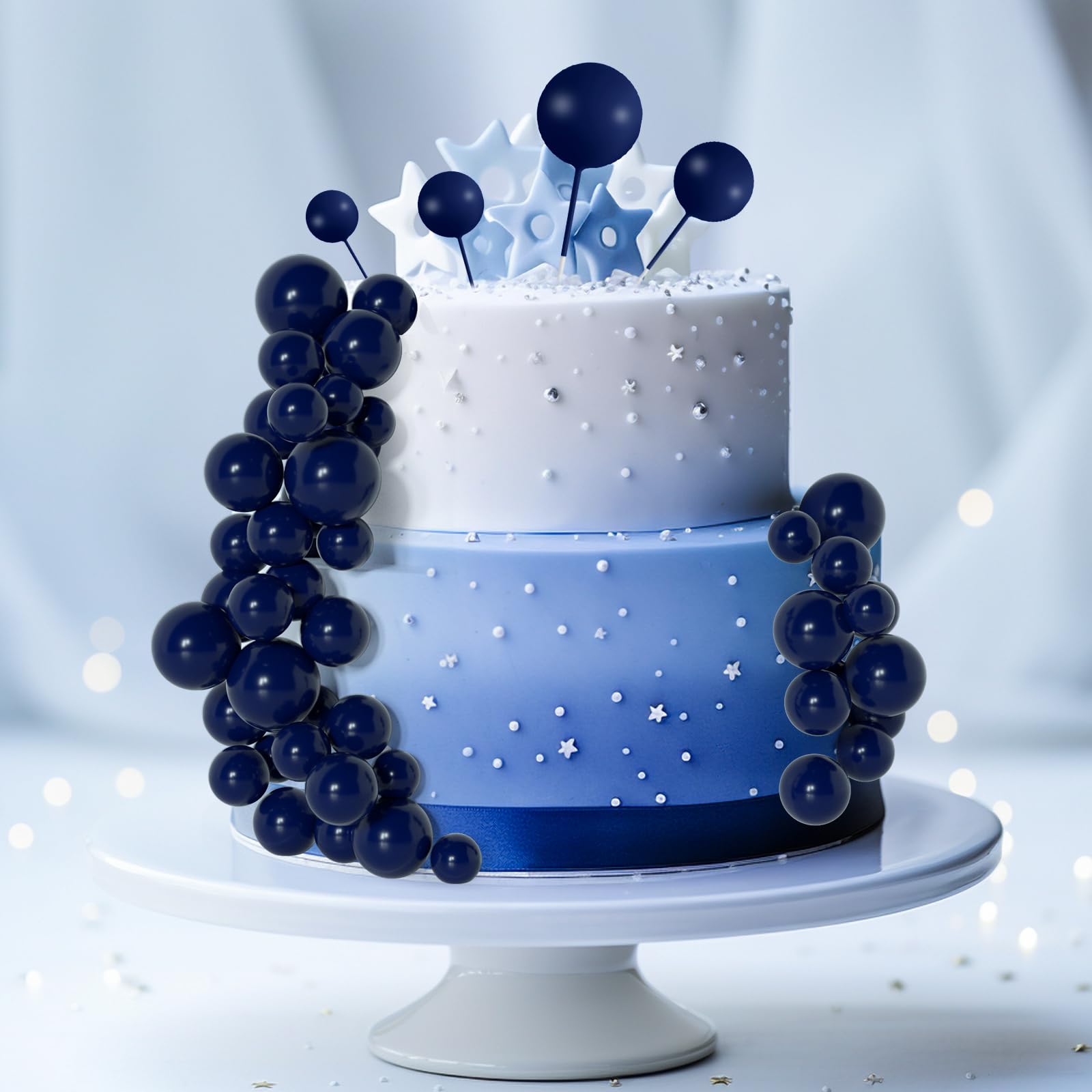 BOUBONI ball toppers for wedding or anniversary cake decorations with color variety.