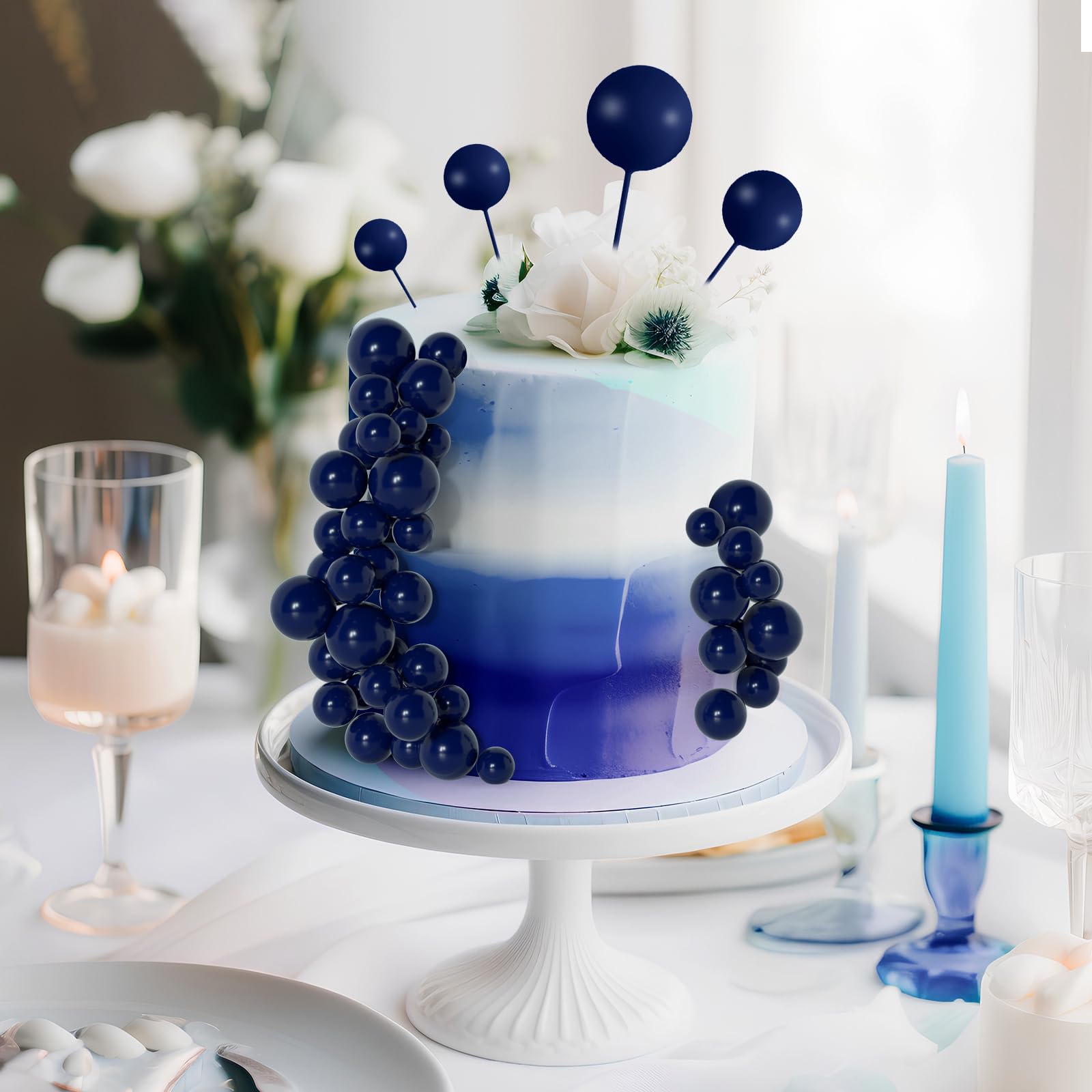 BOUBONI blue cupcake toppers ideal for desserts and treats decoration.
