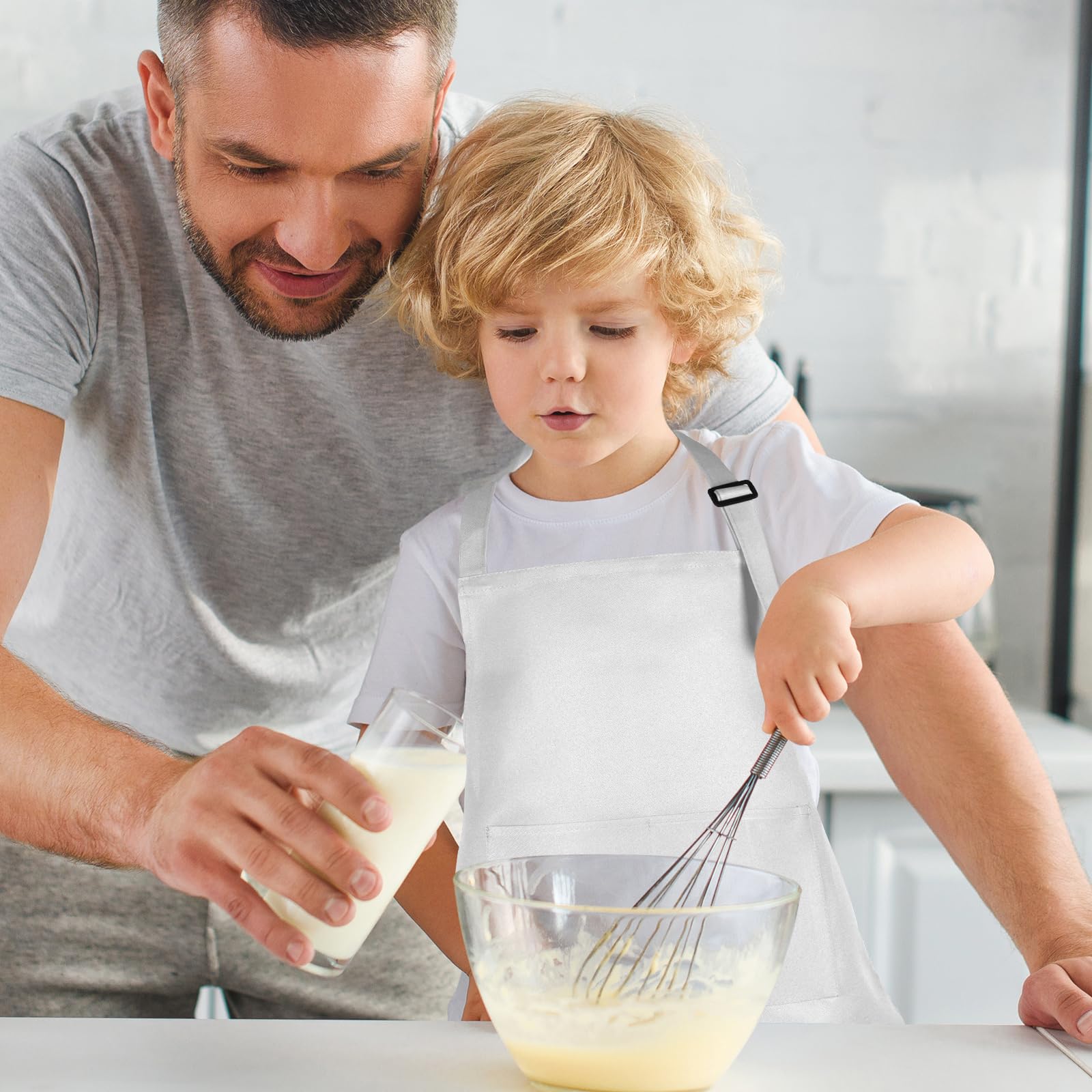 BOUBONI kids aprons help children stay neat while exploring art and science activities.