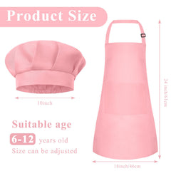 BOUBONI kids pink apron back view with adjustable straps
