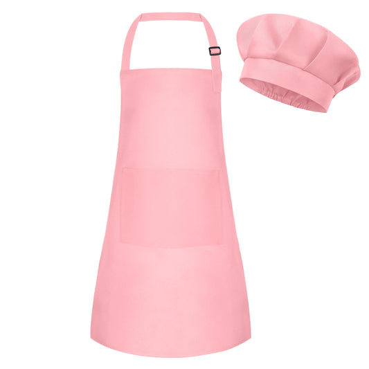 BOUBONI kids apron pink front view for creative cooking