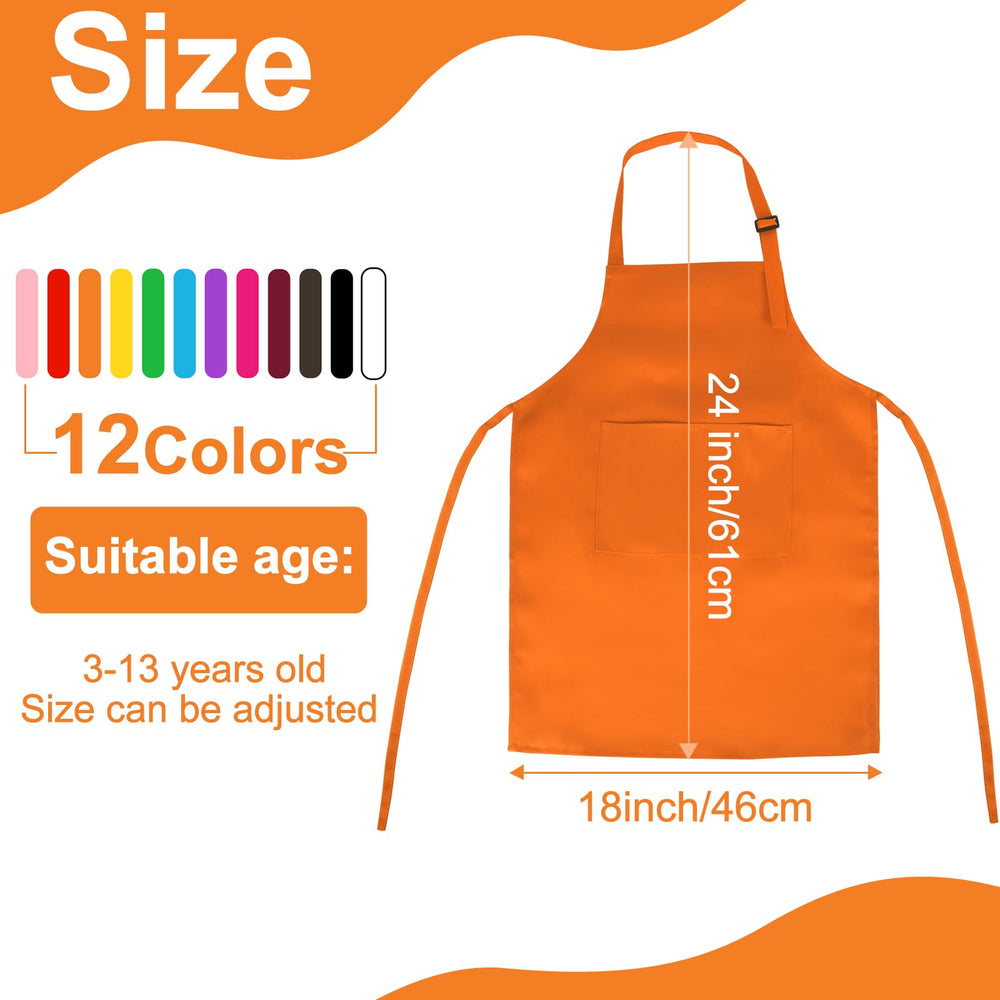 BOUBONI kids apron with two pockets keeps brushes and pencils organized during crafts.