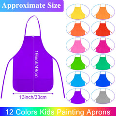 BOUBONI kids painting apron with two roomy pockets for brushes and tools