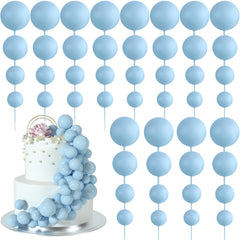 BOUBONI light blue ball topper pack enhances birthday cake presentation