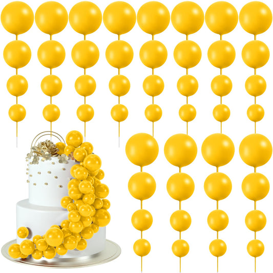 BOUBONI yellow 4cm ball cake topper for stylish cake decorations.