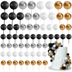 Bouiexye cake balls topper multicolor set for festive cake decoration.