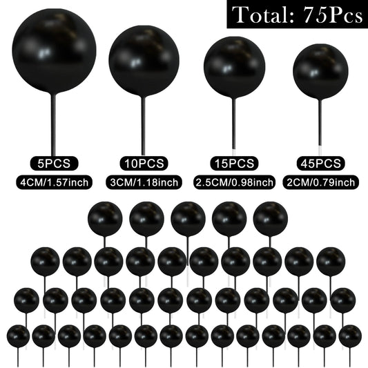 Bouiexye foam cupcake toppers in four sizes for customizable cake designs.