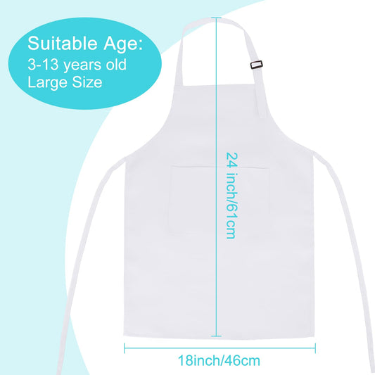 Bouiexye kids apron 18 x 24 inches used for cooking and crafts.