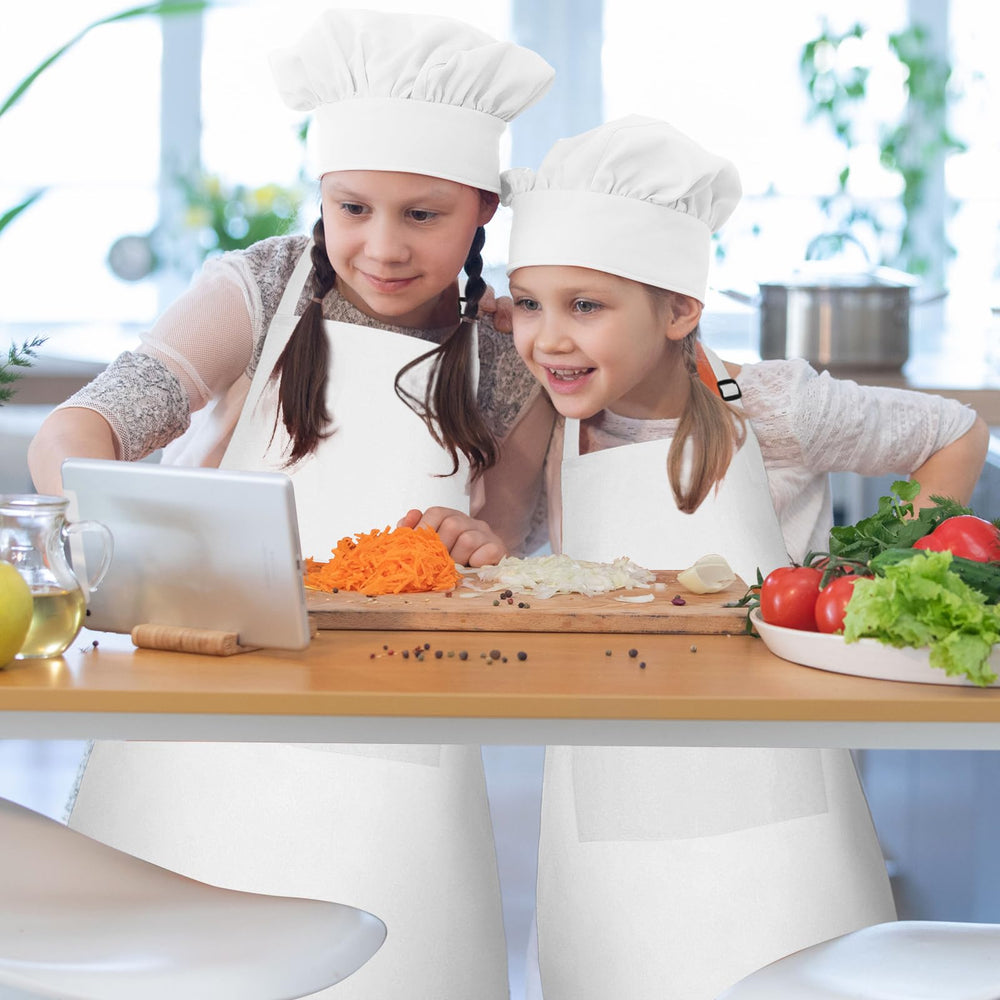 Bouiexye kids apron and hat ideal for cooking, baking, and crafts.