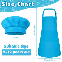 Bouiexye kids chef hat blue adjustable for a comfortable, growing fit.
