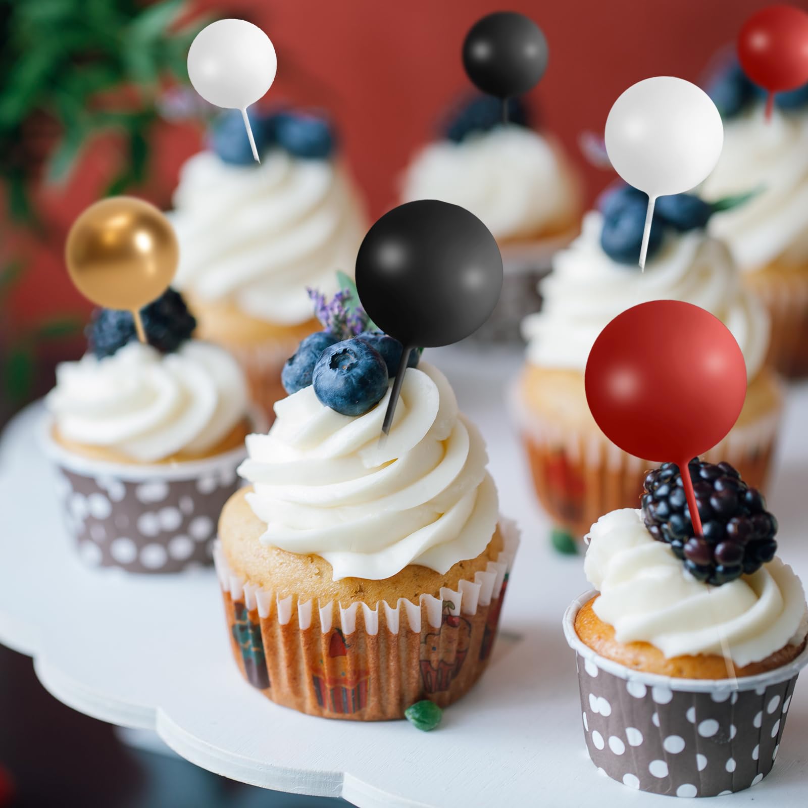 Bouiexye mini balloon toppers for festive cake accents