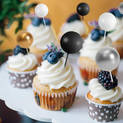 Bouiexye toppers shown on cake for birthdays and weddings.