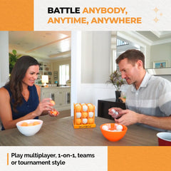 Bounce Battle Marbled Edition marbled cube centerpiece for quick, competitive rounds.
