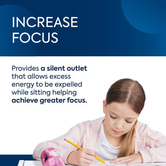 Bouncy Bands Wiggle Feet dark blue closeup texture promoting calm movement.