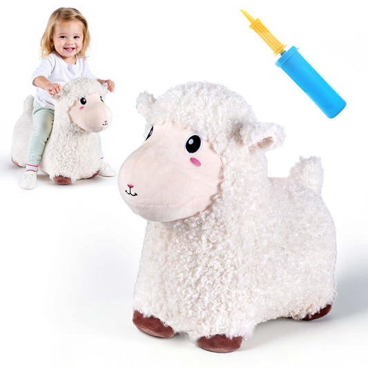 Bouncy Pals Sheep Hopping Horse front view promotes active play