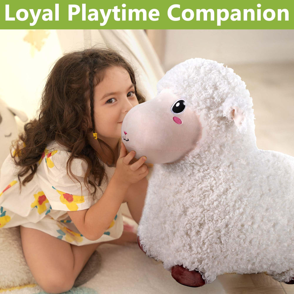 Bouncy Pals Sheep Hopping Horse washable cover keeps plush clean