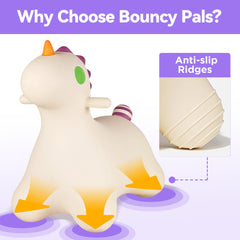 Bouncy Pals Unicorn Hopping Horse handles close-up shows beginner-friendly grip.