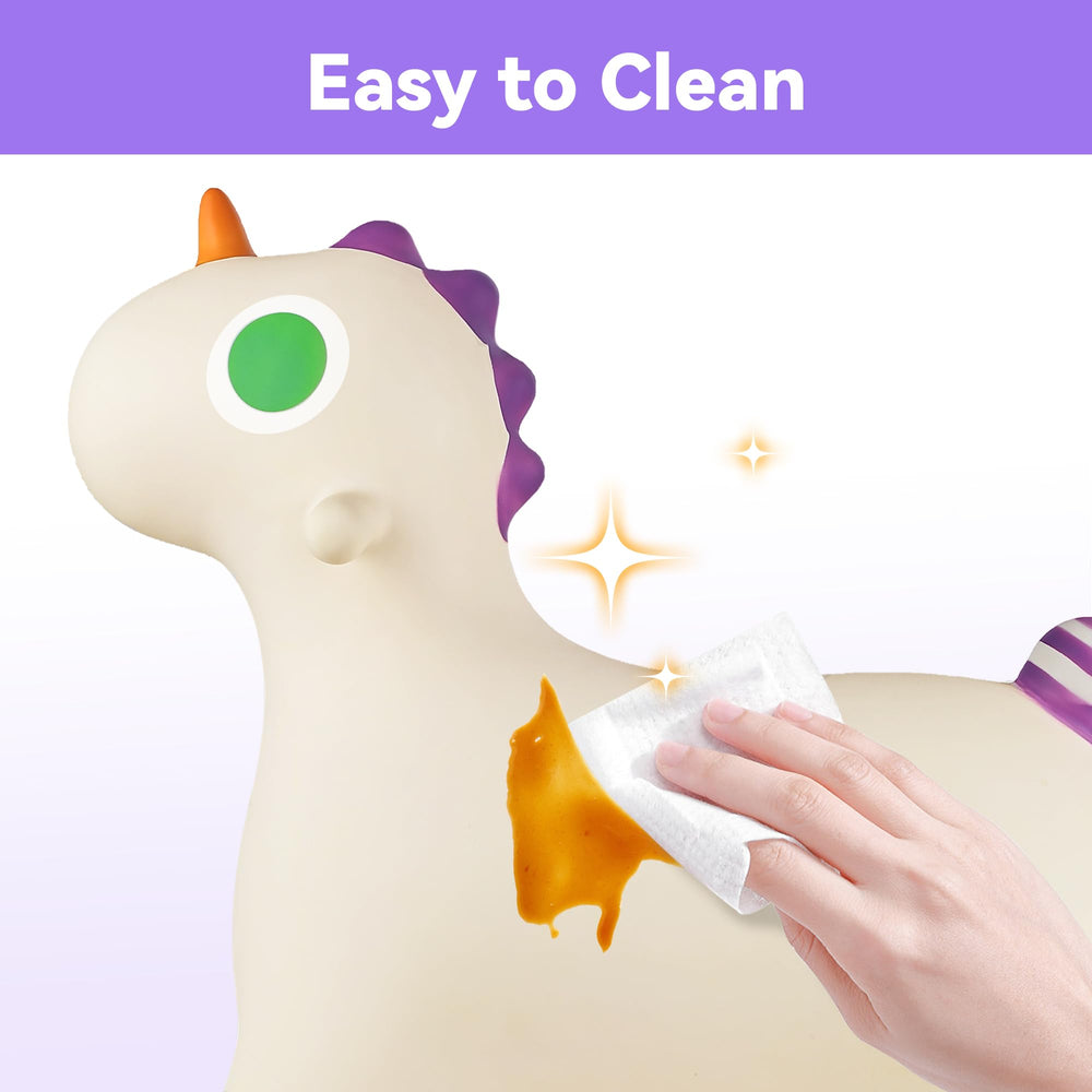 Bouncy Pals Unicorn Hopping Horse kid riding image demonstrates indoor outdoor versatility.