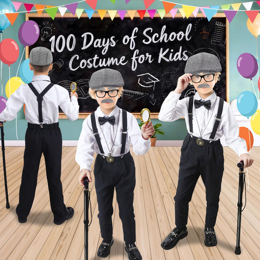 Boutrele old man glasses for kids, sturdy and clear for quick costume prep