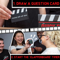 Boxer Gifts Quick Flix trivia cards fuel a lively movie night with friends