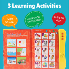 Boxiki Kids ABC sound book laminated pages withstand busy toddler handling