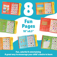 Boxiki Kids ABC sound book learning modes support identification of letters and word sounds