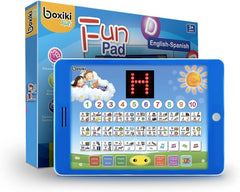 Boxiki Kids Spanish-English tablet front view supporting early bilingual learning