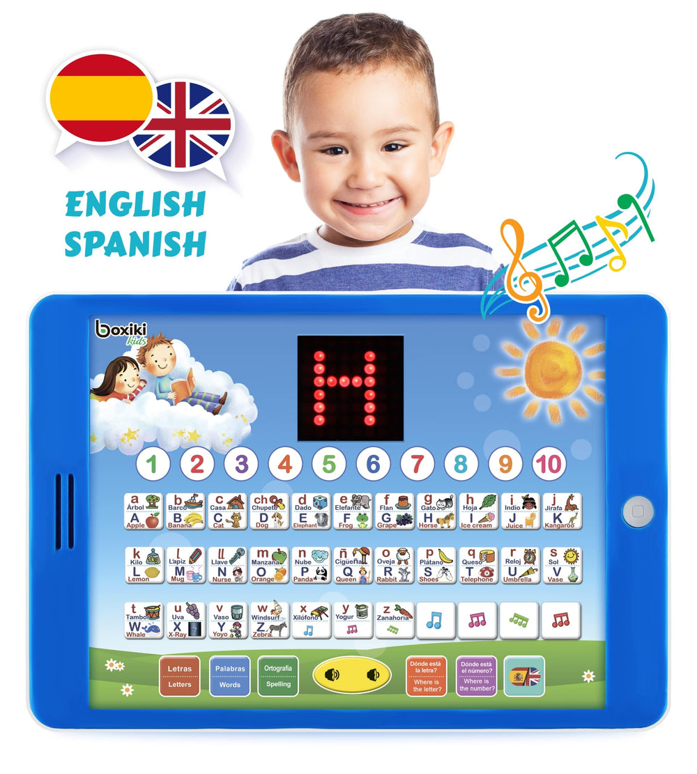Boxiki Kids tablet displaying Where Is the Number? quiz for number sense