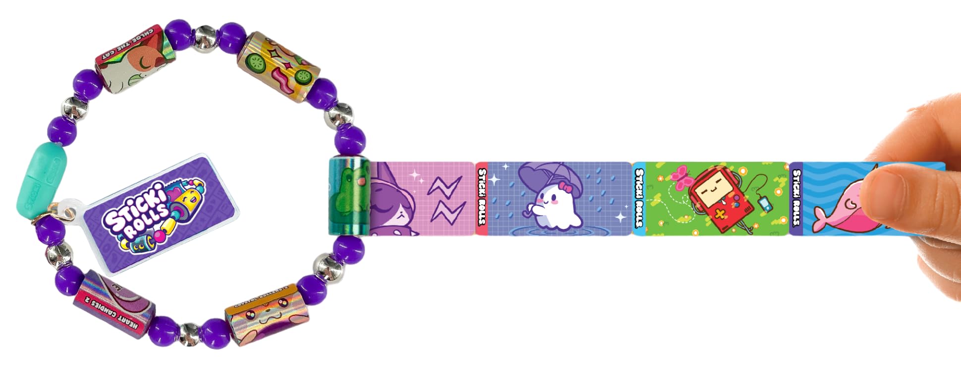 BoxLunch Sticki Rolls kid-friendly bracelet sticker for crafts.