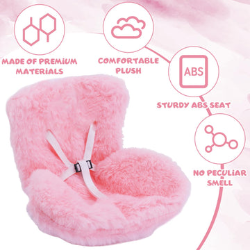 BOXOB compact doll seat fits small spaces in cars and desks.
