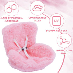 BOXOB compact doll seat fits small spaces in cars and desks.