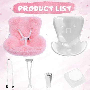 BOXOB plush cushion offers a soft, comfortable doll seat.