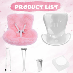 BOXOB plush cushion offers a soft, comfortable doll seat.