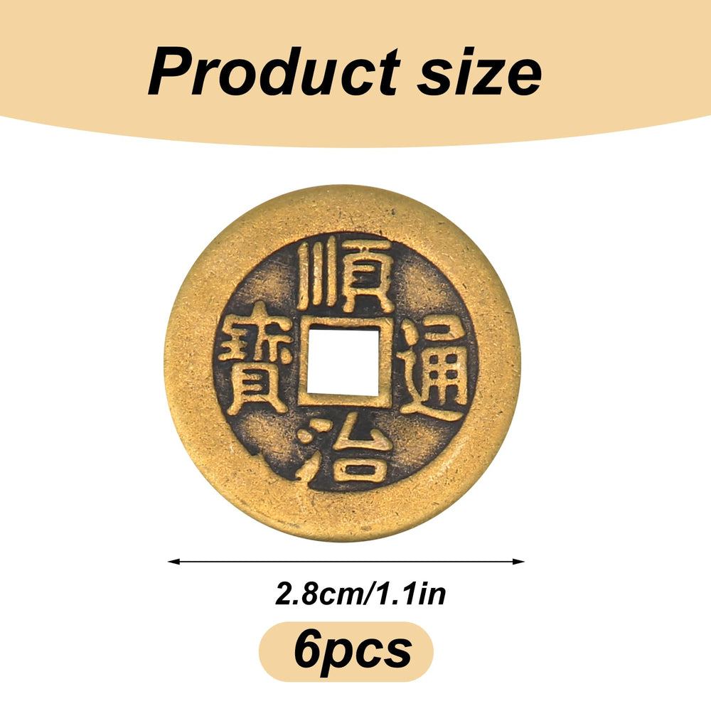 BOXOB brass close-up of I Ching coin showing warm patina and durable edge.
