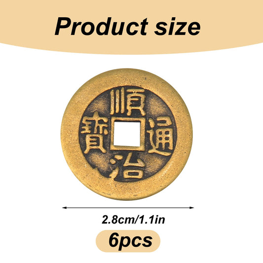 BOXOB brass close-up of I Ching coin showing warm patina and durable edge.
