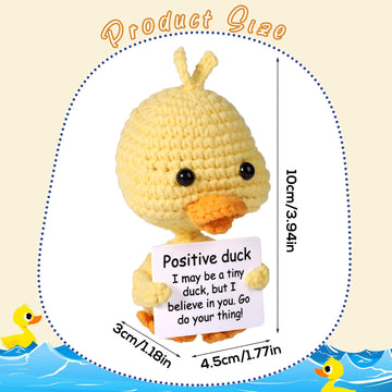 Boxob Mini Funny Duck with card and heart message for encouragement.