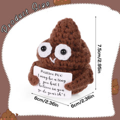 BOXOB Mini Funny Poo Doll close-knit detail highlighting handmade charm