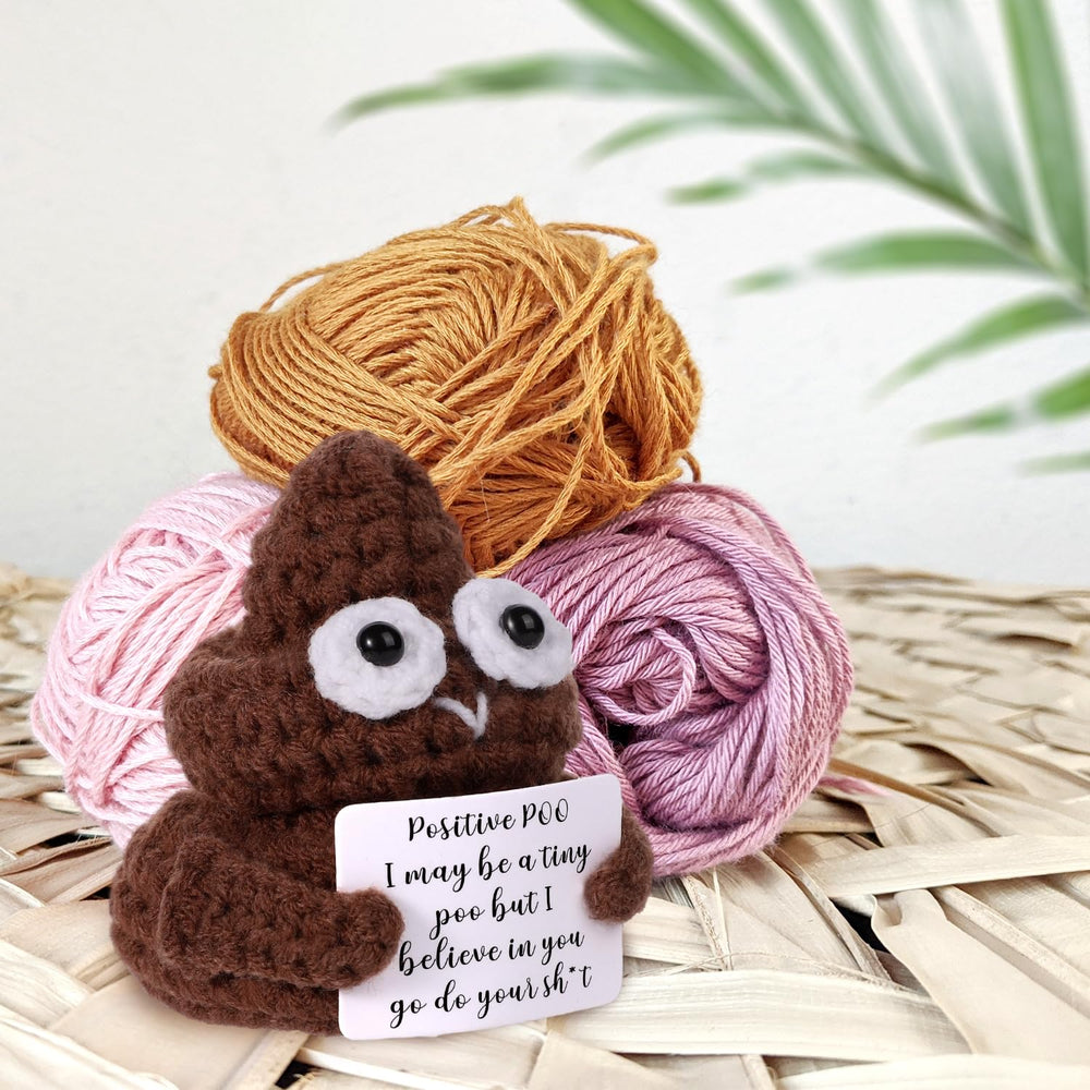 BOXOB Mini Funny Poo Doll on office desk brightens mood and focus