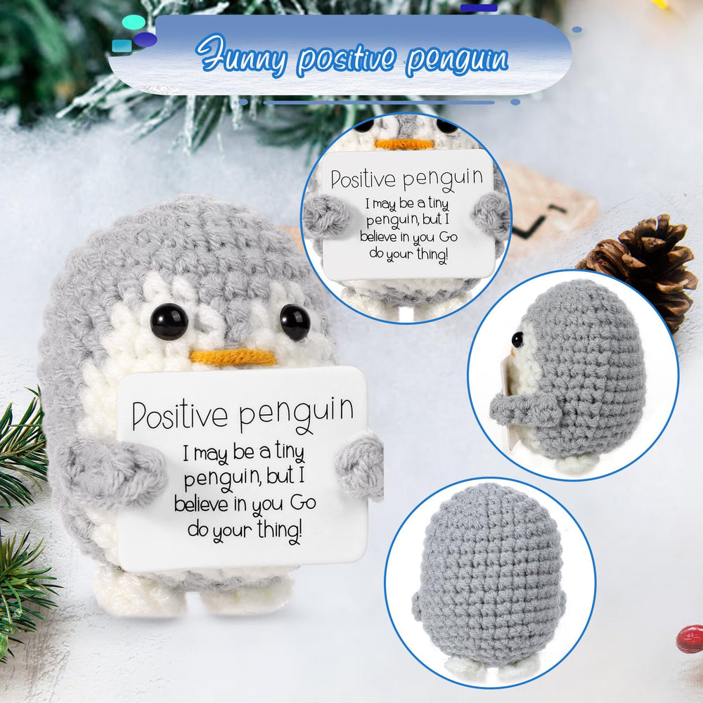 BOXOB penguin doll close-up showing soft wool texture for comforting touch.