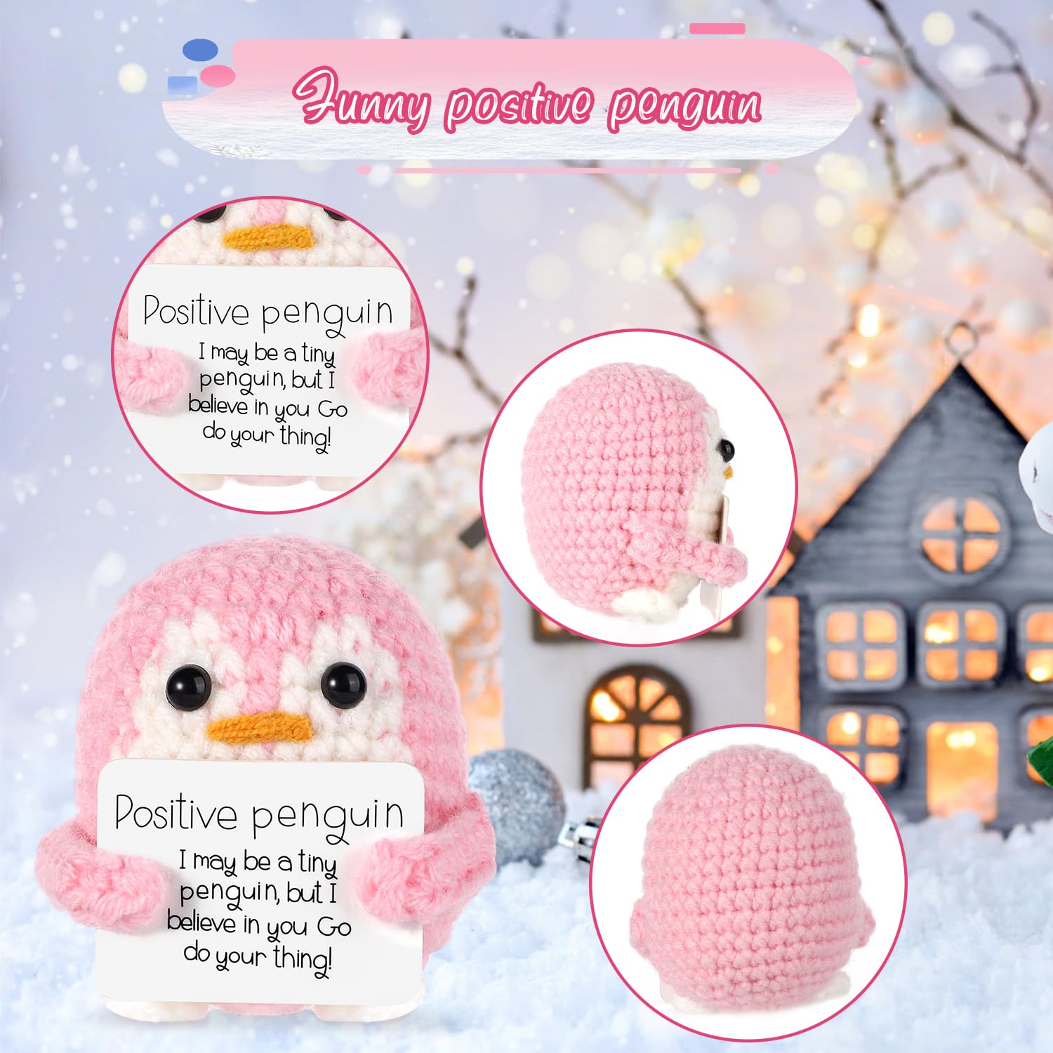 BOXOB Positive Penguin Doll features a warm smile and stitched details.