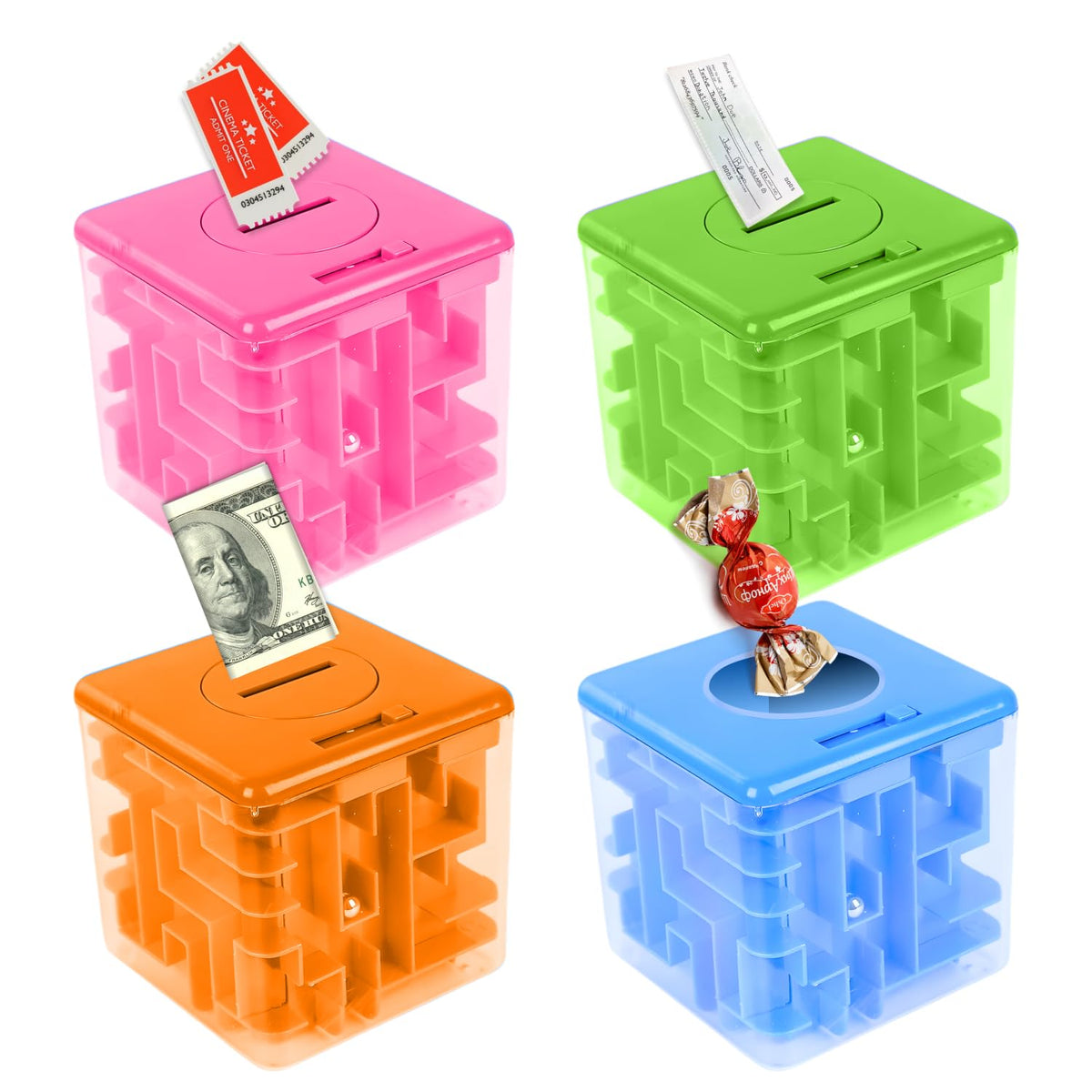Boxveria Money Maze Box in closed form adds excitement to cash gifts.