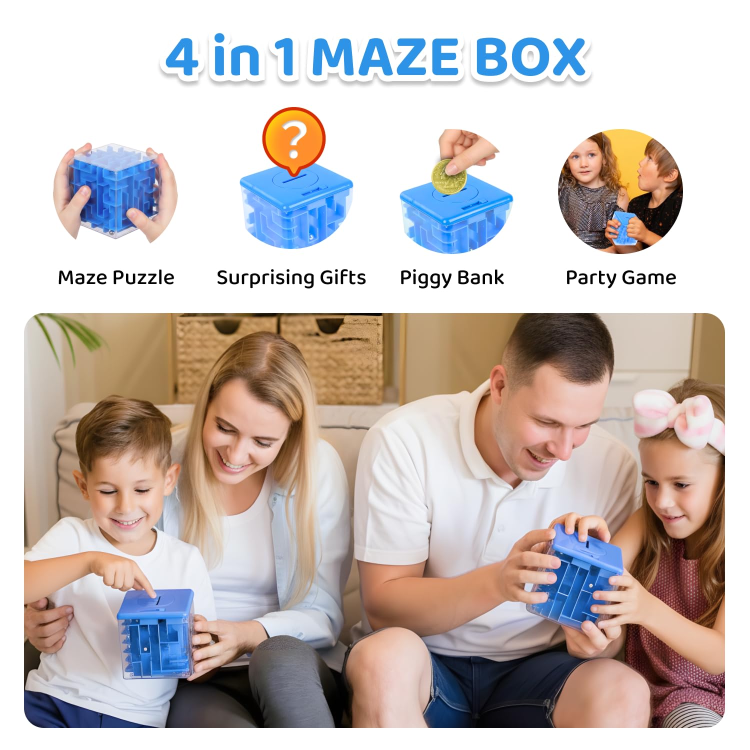 Boxveria Money Maze Box open reveals the playful puzzle inside.