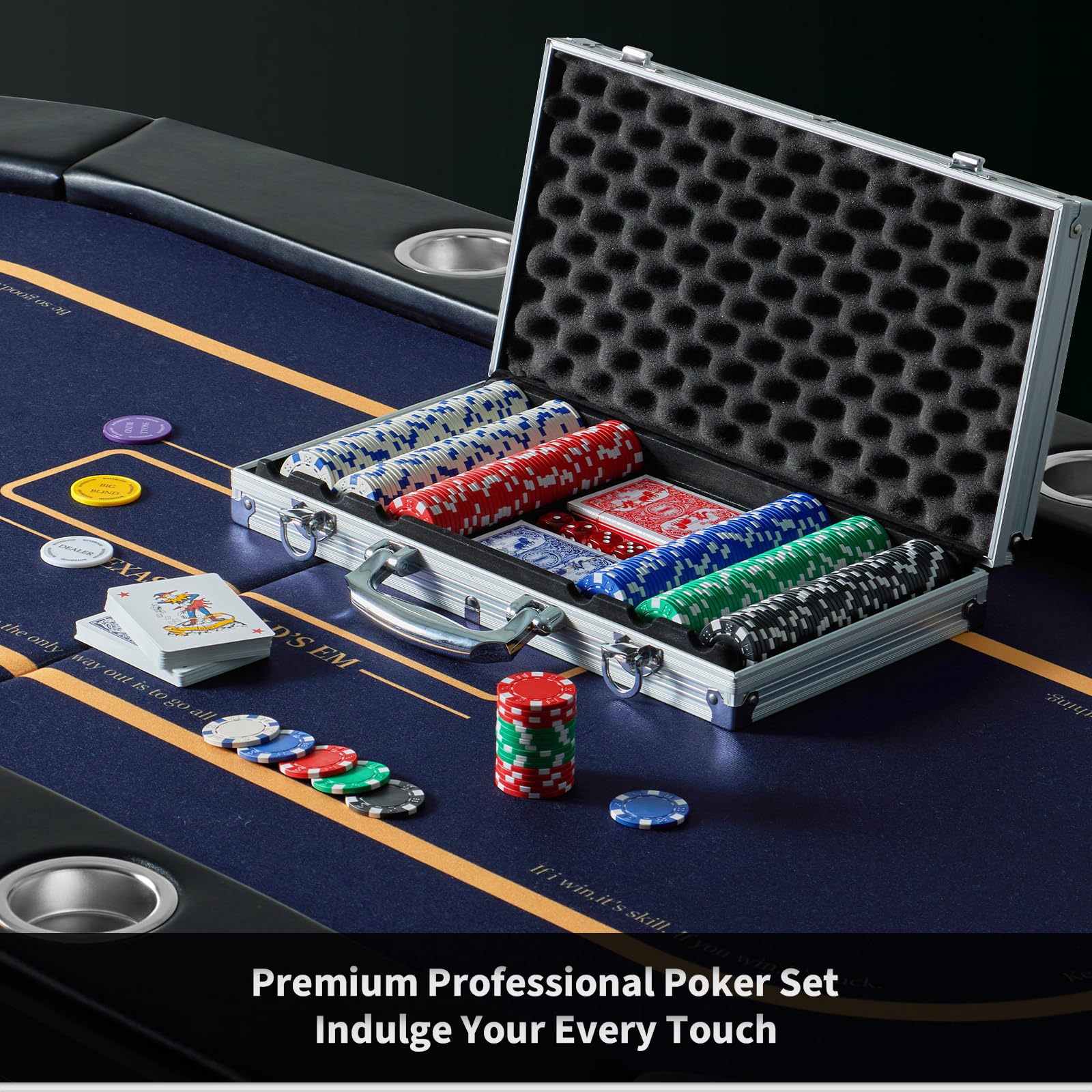 Boyzhood poker chips with iron inserts offer authentic casino feel.