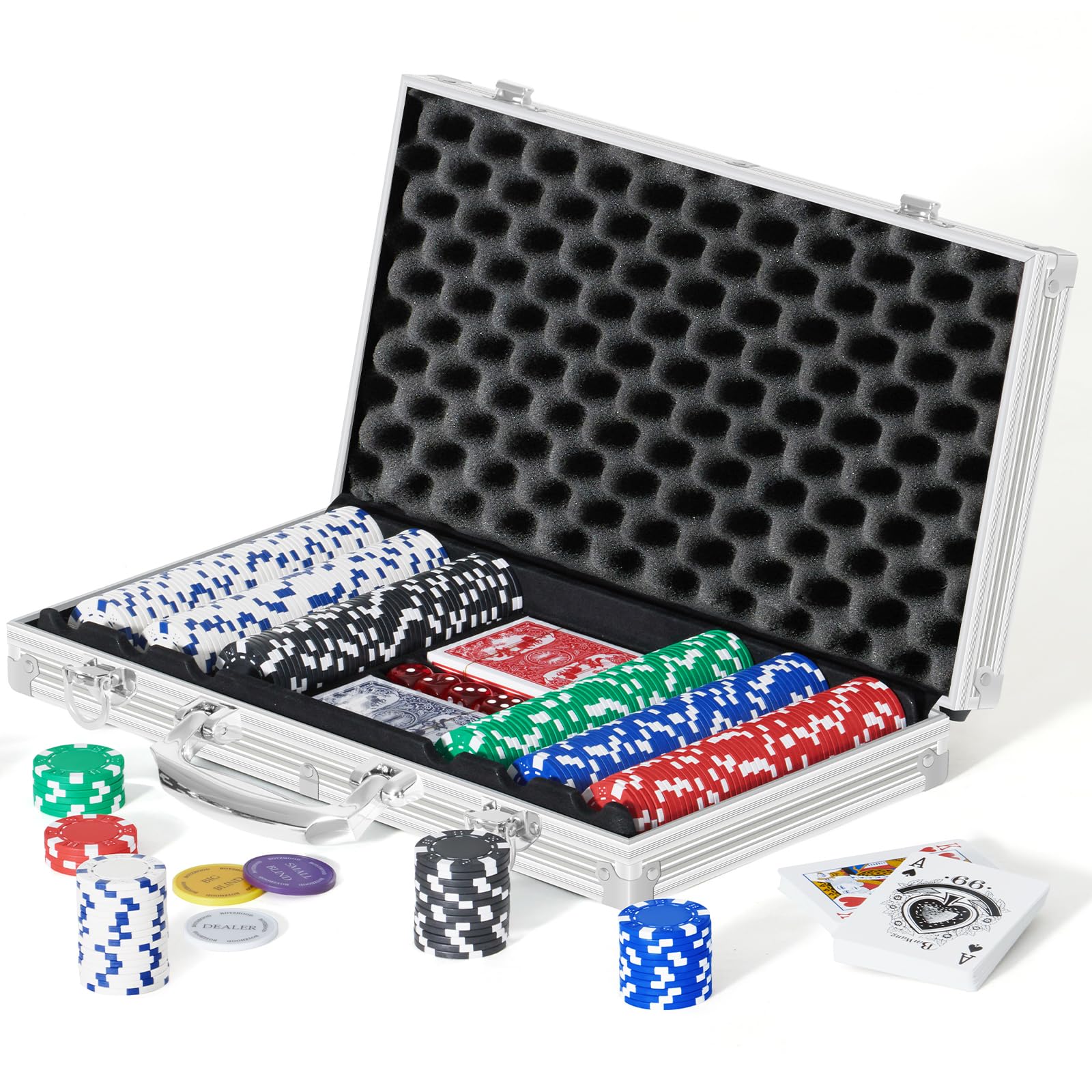 Boyzhood poker chips in assorted colors for durable home tournament play.